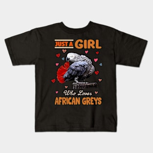 Parrot Perfection Fashionable Tee Celebrating the Beauty of African Greys Kids T-Shirt